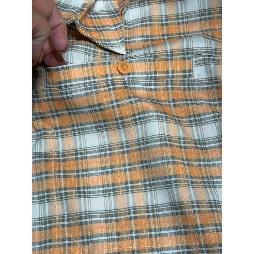 Reel Legends Performance Shirt Mens XL Orange Plaid NWT UPF 50 RDM1088 - Picture 8 of 9